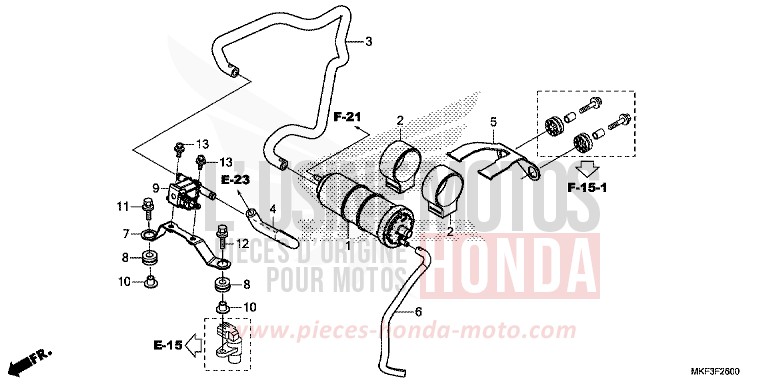 AKTIVKOHLEBEHAELTER von CBR1000RR SP SP1 SP2 VICTORY RED (R334X) von 2017